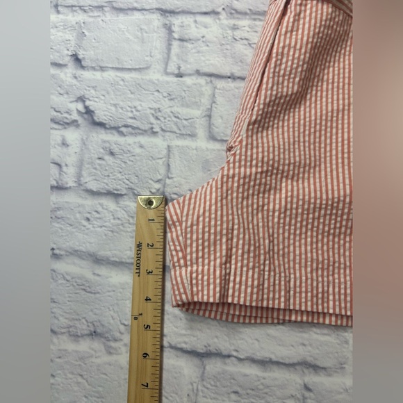 St. Berg Orange & White Striped Seersucker Shorts. Size 14. College Football! - Picture 7 of 8